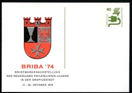 BERLIN PP65 D2/002 Privat-Postkarte WAPPEN NEUKÖLLN ** 1974 - Cartes Postales Privées - Neuves