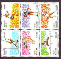 BRAZIL - BRASIL - SPORT - OLYMPIC - High Jump - Long Jump - MNH ** - 1984 - Salto