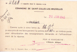 Commune De SAINT GILLES BRUXELLES 01/1945 - St-Gilles - St-Gillis