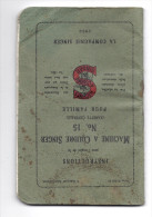 Livret : Instructions Machine A Coudre SINGER N° 15 Canette Centrale ( Mode , Couture ) Illustration Schéma Technique - Fashion