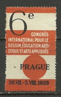 TSCHECHOSLOWAKEI 1928 Vignetten Reklamemarke Ausstellung Prag Praha MNH - Ongebruikt