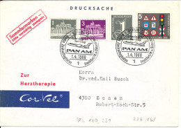Germany Berlin First Flight Pan Am Berlin - Frankfurt -Düsseldorf 1-4-1966 - Lettres & Documents