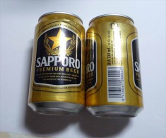 A Vietnam Viet Nam Saproro Empty 330ml Beer Can / Opened At Bottom - Cans