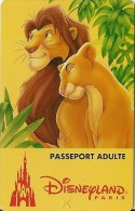 PASS--DISNEY-DISNEYLAND PARIS-1996-ROI LION ADULTE-Non Souligné-V° S079535-Vertical A Droite-TBE-RARE - Pasaportes Disney