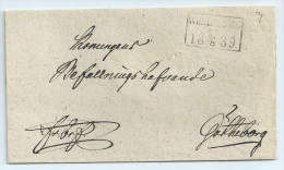 1839 Cover From Wenersborg To Gotheborg (SN 2262) - ... - 1855 Voorfilatelie