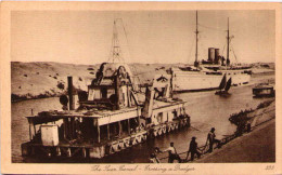 The Suez Canal - Crossing A Dredger - Suez