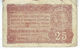 ROUMANIE 25 BANI OCCUPATION ALLEMANDE  1914/1918 - Rumania