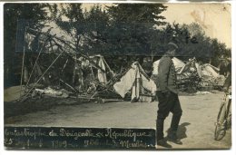 - 123 - Carte Photo - Catastrophe Du Dirigeable  République, 9 Kilomètres De Moulins, Le 25/9/1909,  Glacée, Scans. - Airships