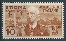 1936 ETIOPIA EFFIGIE 10 CENT MNH ** - JU041-5 - Ethiopie