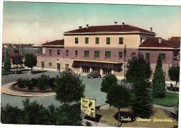 T2071 CARTOLINA ACQUARELLATA IMOLA STAZIONE FERROVIARIA - Imola