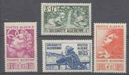 ALGERIE N° 249 / 52 X Au Profit Des Oeuvres De Solidarité , Les 4 Valeurs Trace De  Charnière Sinon TB - Unused Stamps
