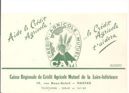 Buvard CREDIT AGRICOLE MUTUEL Caisse Régional De La Loire  Inférieure 12, Rue Beau Soleil Nantes - Banca & Assicurazione