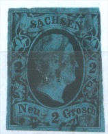 SACHSEN - 1851 - USED/OBLIT. - Mi 5 - Lot 11536 SECOND CHOICE - Saxony