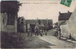 (78) ORGEVAL MONTAMET Le Carrefour. Animée : Chasseur Fusil Enfants Chiens. Ferme. Collection Maron. - Orgeval