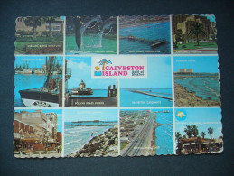 Texas: GALVESTON ISLAND - Gulf Of Mexico - Multiview - Posted 1978 Airmail - Galveston
