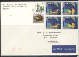 CANADA Postal History Cover BedarfsBrief CA 070 Air Mail Maps Fauna Animals - Cartas & Documentos
