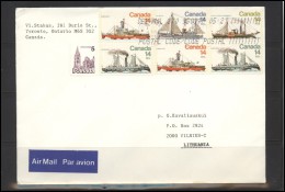 CANADA Postal History Cover Bedarfsbrief CA 089 Air Mail Ships Sailing - Cartas & Documentos