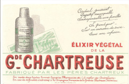 Buvard Grande Chartreuse Fabriqué Par Les Pères Chartreux Elixir Végétal De La Grande Chartreuse - Liquore & Birra