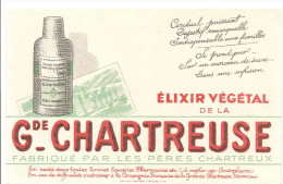 Buvard Grande Chartreuse Fabriqué Par Les Pères Chartreux Elixir Végétal De La Grande Chartreuse - Schnaps & Bier