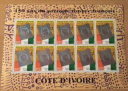 Côte D´Ivoire Ivory Coast 1999 150 Ans Premier Timbre Français Mi. 1218 Kleinbogen Feuillet Sheet Of 10 Stamps MNH** - Ivory Coast (1960-...)