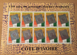 Côte D´Ivoire Ivory Coast 1999 150 Ans Premier Timbre Français Mi. 1218 Kleinbogen Feuillet Sheet Of 10 Stamps MNH** - Ivoorkust (1960-...)