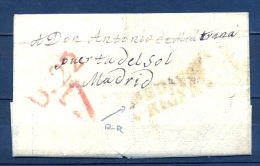 D.P. 8, 1841, MEDINA DE POMAR - LA RIOJA, CIRCULADA A MADRID, MARCA PREF. Nº 5, RARA - ...-1850 Prefilatelia