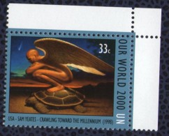 Nations Unies 2000 ONU Neuf Sam Yeates Peinture Crawling Toward The Millennium - Unused Stamps