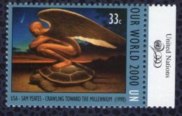 Nations Unies 2000 ONU Neuf Sam Yeates Peinture Crawling Toward The Millennium - Unused Stamps