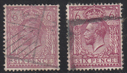 Great Britain 1912-24 Cancelled, See Desc, Sc# , SG 384-385 - Oblitérés