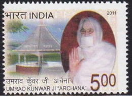 India MNH 2011, Umrao Kunwar Ji Archana, Jainism, Mask, - Unused Stamps