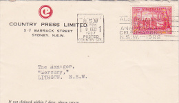 Australia 1938 150th Anniversary Of NSW , Special Postmark - Marcophilie