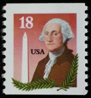 1985 USA George Washington & Monument Coil Stamp Sc#2149 Post Famous - George Washington