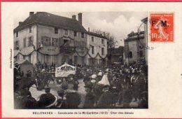 CPA 03 BELLENAVES Cavalcade De La Mi- Carême 1912 Char  Des Bébés  ( Devant La Mairie   Près Ebreuil - Andere Gemeenten