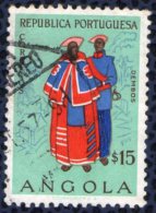 Angola 1957 Oblitéré Rond Used Habits Et Costumes Couple De Dembos - Angola