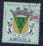 Angola 1963 Oblitéré Rond Used Blason De La Ville Vila De Damba - Angola