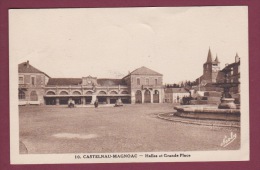 65 - 220315 - CASTELNAU MAGNOAC - Halles Et Grande Place -  Fontaine - Castelnau Magnoac