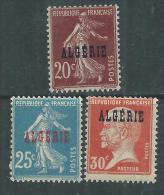 Algérie N° 13 / 15 X Timbres De France Surchargés :  Les 3  Valeurs Trace De Charnière Sinon TB - Unused Stamps