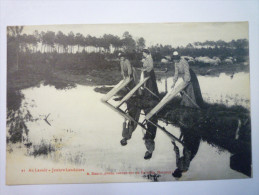 MORCENX  (Landes)  :  Au  LAVOIR  -  Jeunes Landaises  (A. Daury  ,  Photo  ,  Morcenx)   1919 - Morcenx