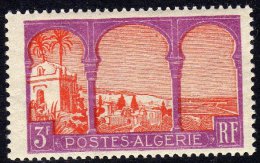 Algerie N° 55 X Vues D´Alger : 3 F. Violet Et Orange,  Trace De Charnière Sinon TB - Unused Stamps