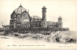 Delcampe - CP - NICE - JETEE PROMENADE PAR UN COUP DE MER - 459 - GILETTA - PRECURSEUR - Monuments, édifices