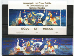 MEXIQUE. Lancement Du 1 Er Satellite Mexicain, Par Navette Discovery Depuis Cape Canaveral.1985. Série + B-F Neufs ** - Sud America