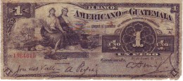 Early GUATEMALA  1 Pesos Banknote  PS111b   25.6.1918 - Guatemala