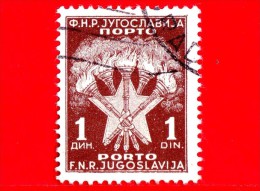 JUGOSLAVIA  - Usato - 1952 - Segnatasse - Stelle - Torce - Torches And Stars - 1 - Strafport