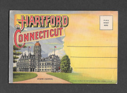 HARTFORD - CONNECTICUT - SOUVENIR FOLDER OF HARTFORD - POCHETTE SOUVENIR DÉPLIANTE - 18 VIEWS - Hartford
