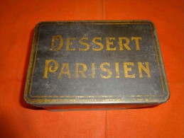 Boite Publicitaire En Métal - Dessert Parisien - Dim: 18 X 12 X 7.8 Cm - Boîtes