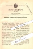 Original Patent - Wilhelm Hellwig In Kralup / Kralupy Nad Vltavou , 1882 , Bremse Für Eisenbahn , Moldau !!! - Boehmen Und Maehren