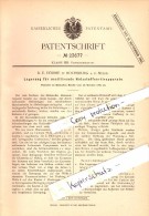 Original Patent - R.E. Höhme In Rochsburg A.d. Mulde / Lunzenau , 1882 , Holzstoff-Sortierapparate , Papierfabrik !!! - Lunzenau