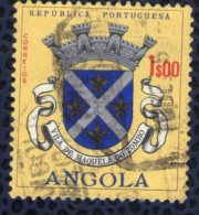 Angola 1963 Oblitéré Rond Used Blason De La Ville Vila De Maquela Do Zombo - Angola