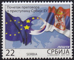 Serbia 2014 Negotiation For Accession To European Union, Flags, MNH - 2014