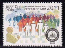 India MNH 2011, Census, Population Statistics Data, Mathematics, For Agriculture, Education, Health, Geography. Etc - Unused Stamps
